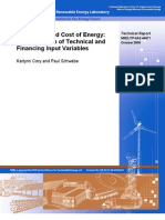 NREL Wind Levelized Cost of Energy - A Comparison of Technical and Financing Input Variables (2009)