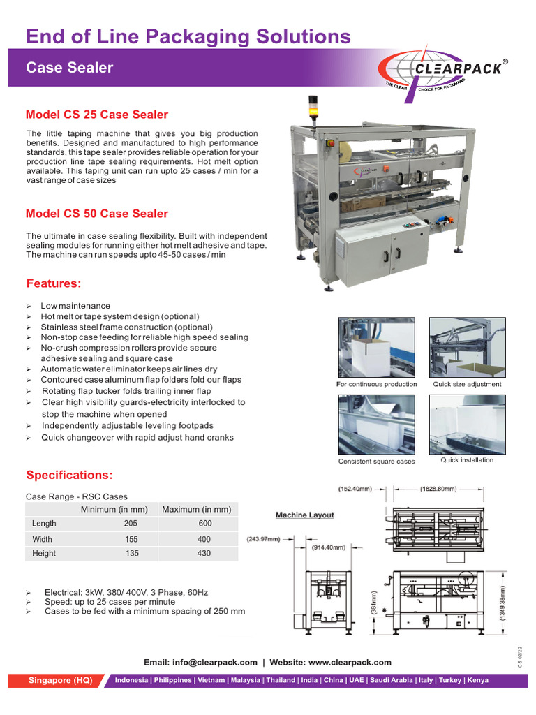 Case Sealer CS 25 & 50 | PDF