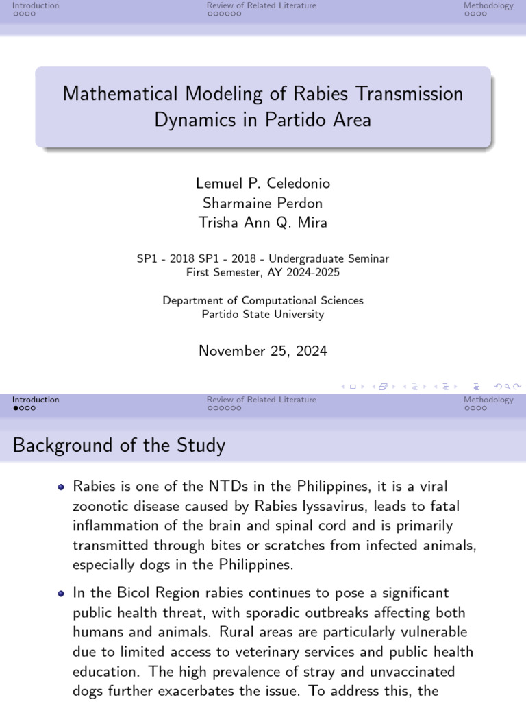 Mathematical Modeling of Rabies Dynamics | PDF | Rabies | Public Health
