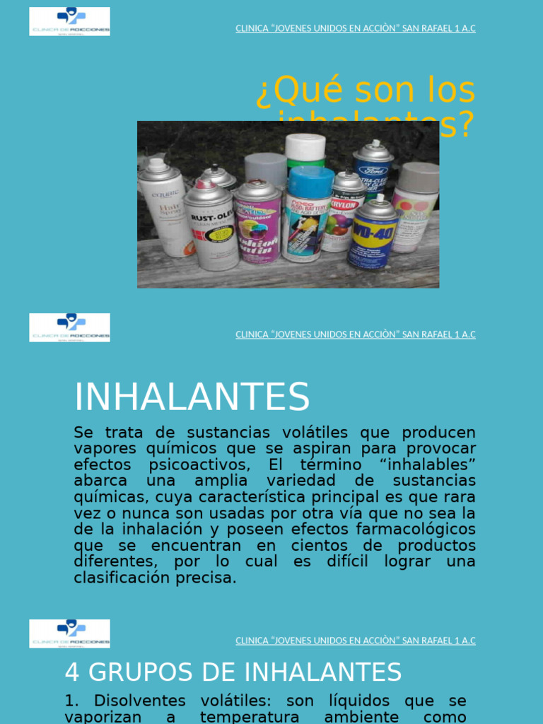 Inhalantes: Tipos y Efectos Psicoactivos | PDF | Especialidades Medicas