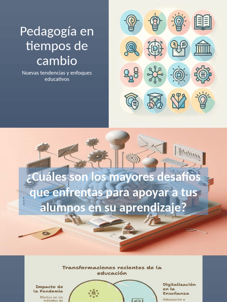 Pedagogía en Tiempos de Cambio | PDF | Evaluación | Enseñando