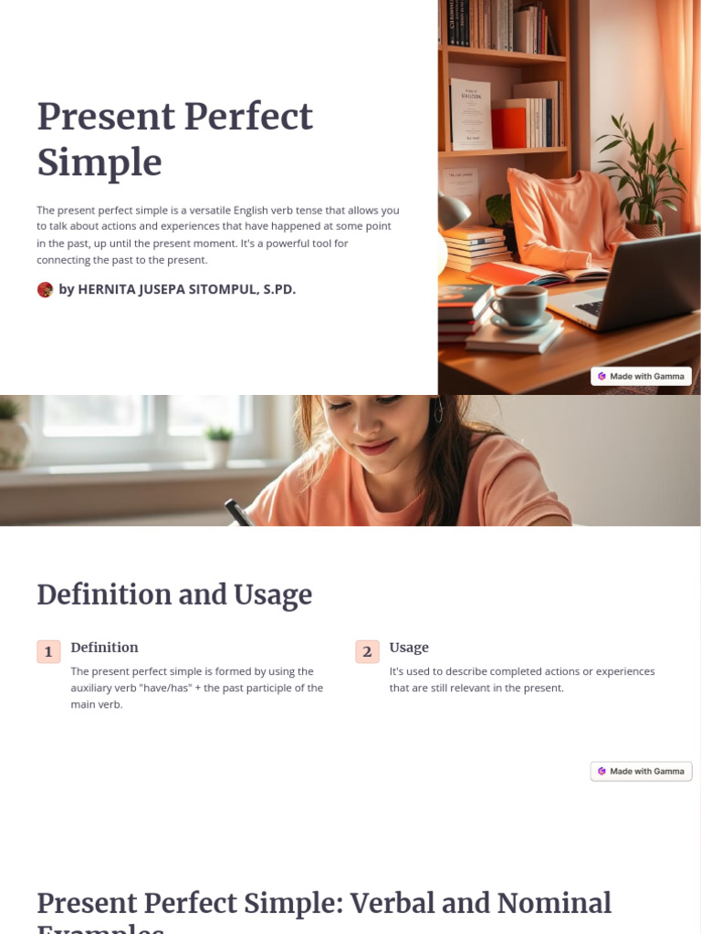 Present Perfect Simple | PDF | Verb | Languages