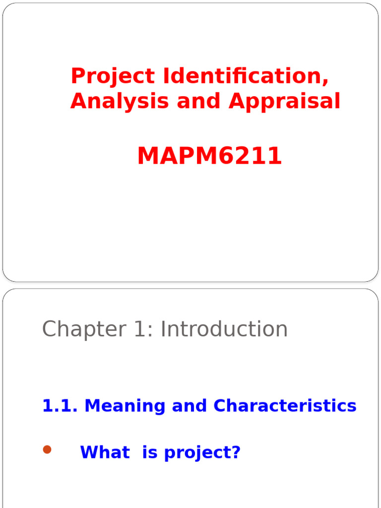 Project Identification and Analysis Guide | PDF | Project Management ...