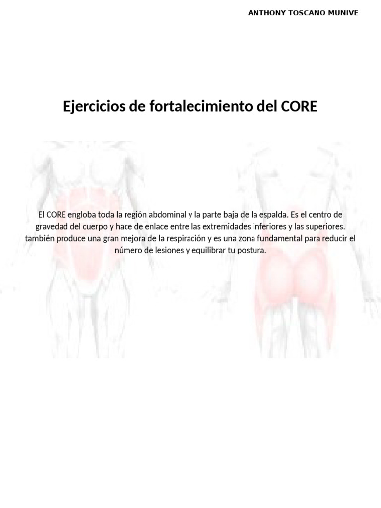 Ejercicios para Fortalecer el Core PDF | PDF