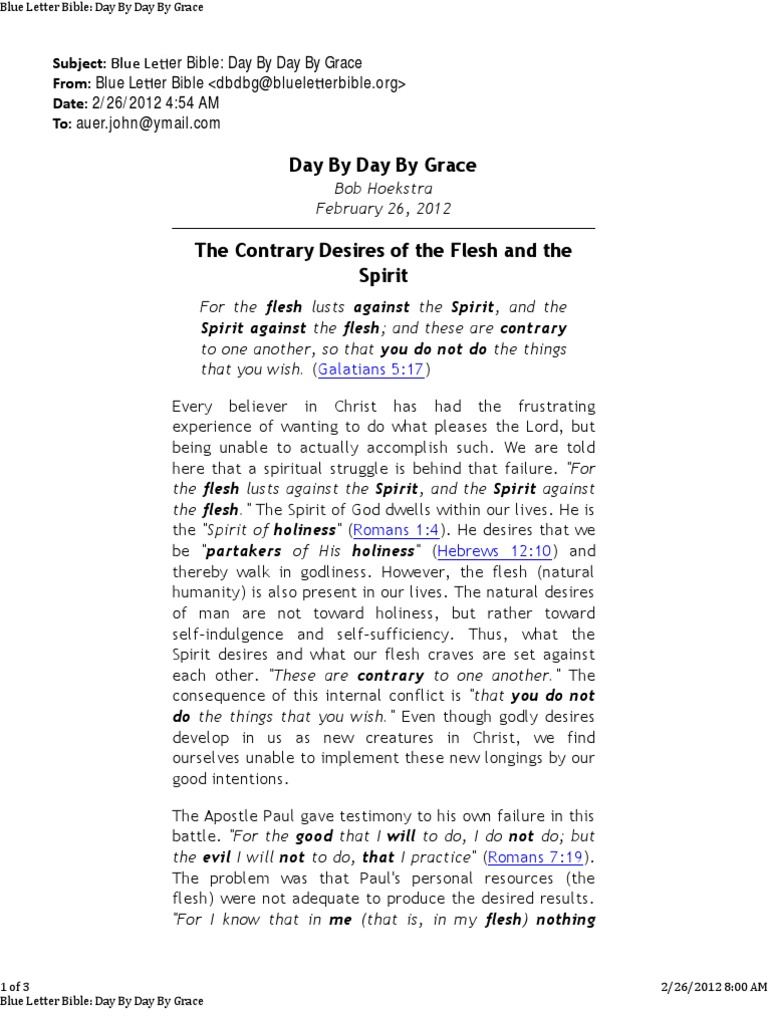 Day by Day by Grace | PDF | Epistle To The Romans | Confession (Religion)