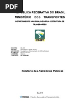 Relatório Audiência Pública - Blumenau-Navegantes