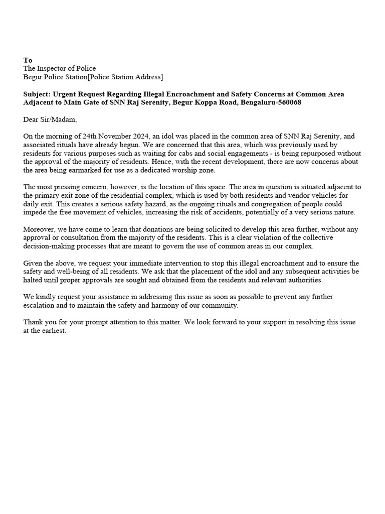 Draft Letter-1 | PDF
