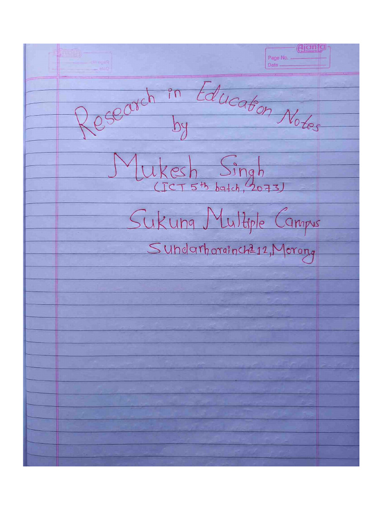 8th Research Copy Notes by Ms | PDF