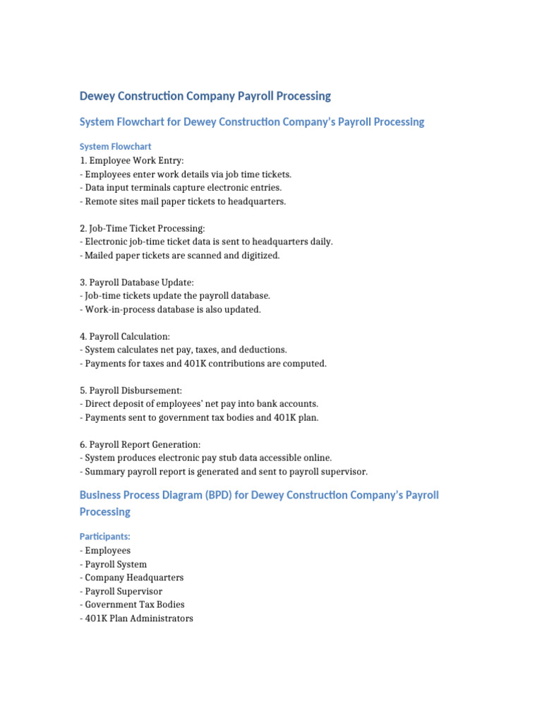 Payroll Processing Steps Overview | PDF