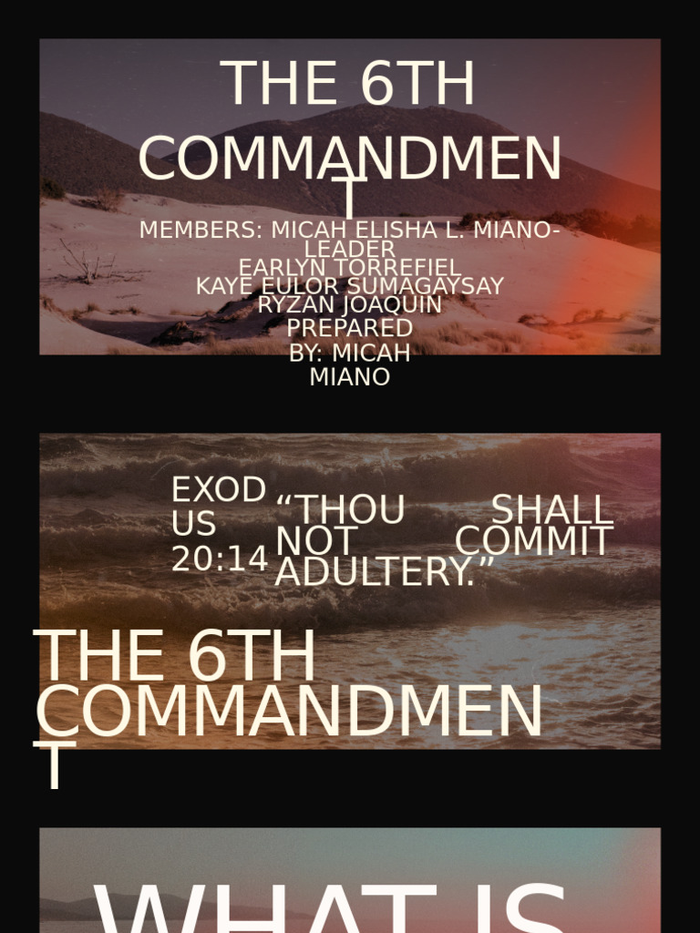 Understanding the 6th Commandment | PDF