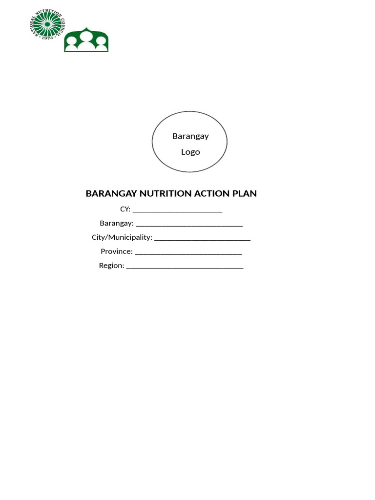 Barangay Nutrition Action Plan Guide | PDF | Malnutrition | Obesity
