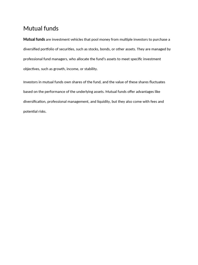 Mutual Funds - Copy | PDF