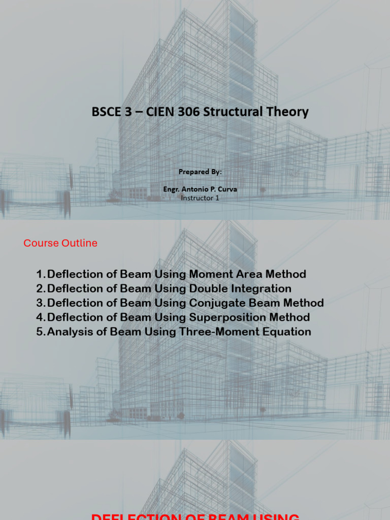 Moment Area Method for Beam Deflection | PDF | Beam (Structure) | Bending