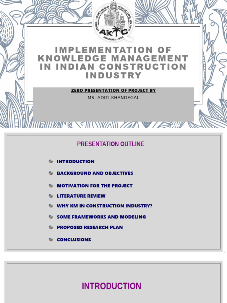 Knowledge Management in Indian Construction | PDF | Knowledge ...
