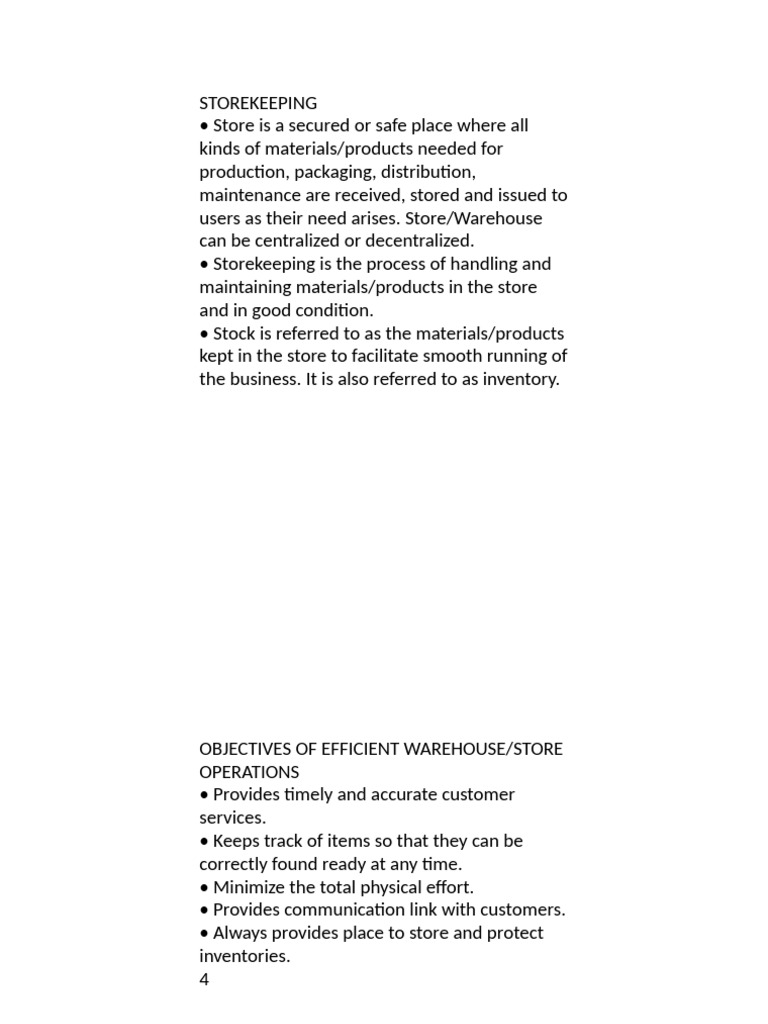 Effective Storekeeping and Inventory Management | PDF | Inventory ...