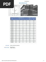 HEB and IPB Beam Dimensions Guide | PDF