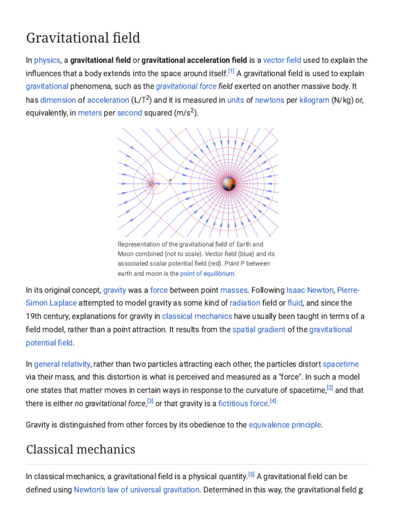 Gravitational Field and Its Properties | PDF | Force | Gravity