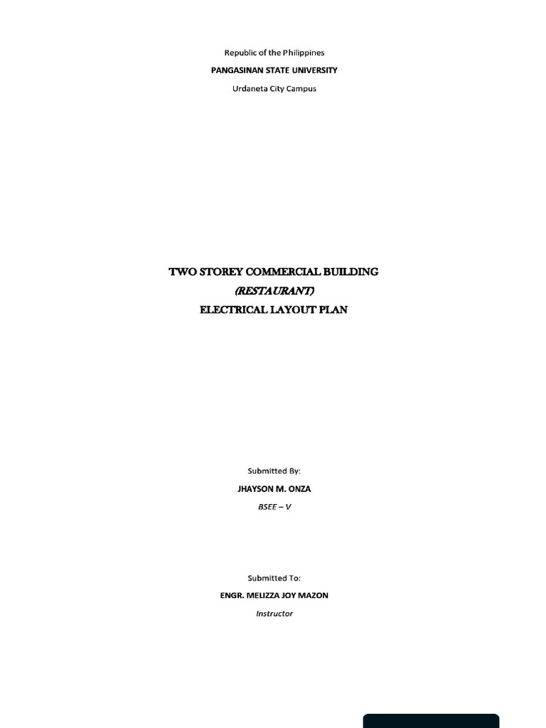 Sample of Electrical Plan 1 | PDF