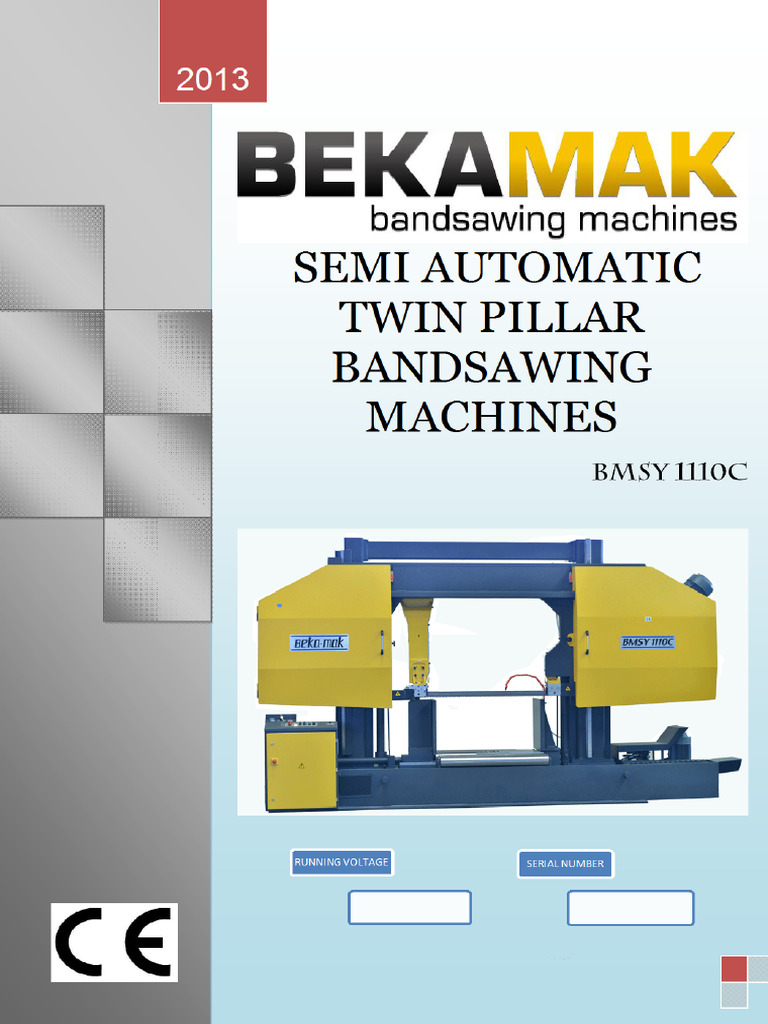 Beka-Mak Band Saw Warranty and Safety Guide | PDF | Mechanical Engineering