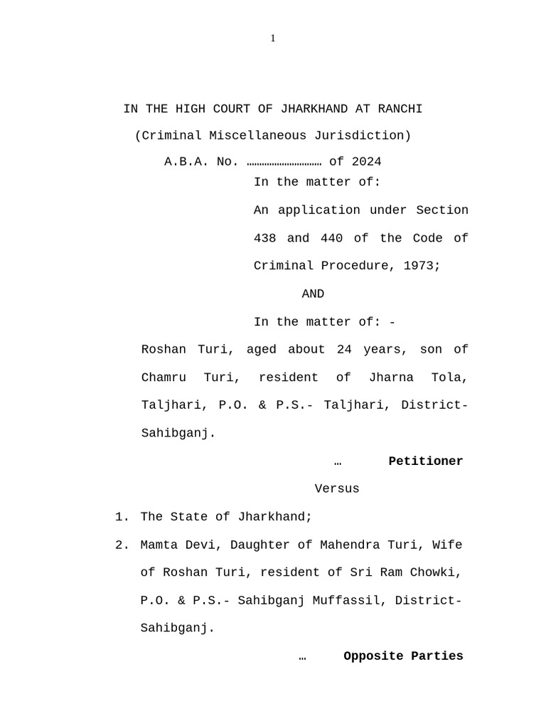 ABA Roshan Turi 498A IPC Husband | PDF | Justice | Crime & Violence