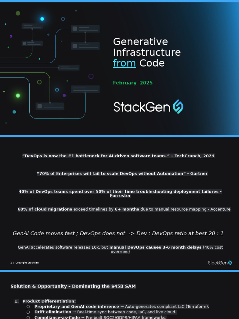 StackGen Pitch Deck Draft v7.8 | PDF | Cloud Computing | Information ...