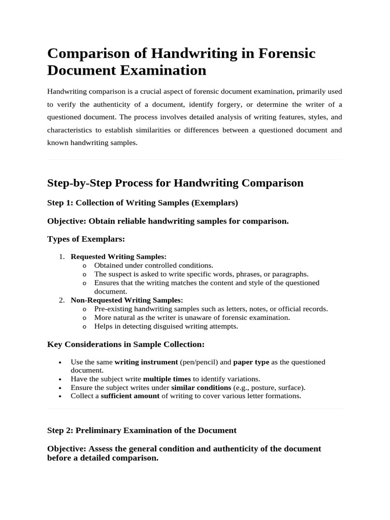 Preliminary Examination of Handwriting | PDF | Forensic Science | Signature