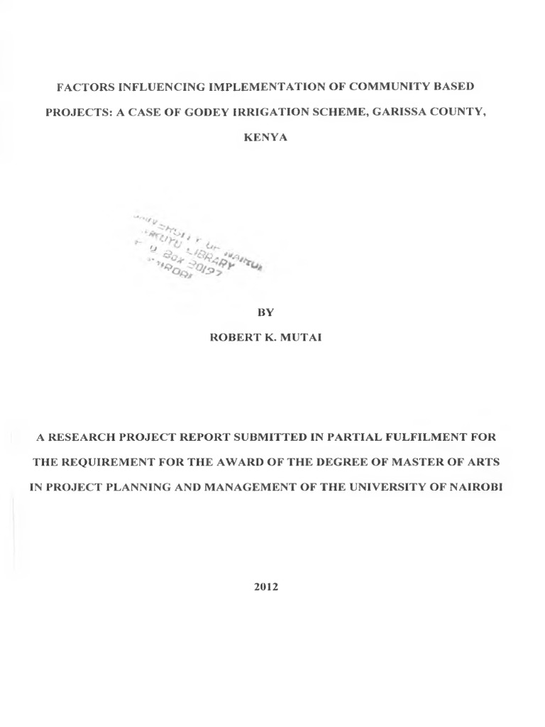 Godey Irrigation Project Factors | PDF | Stakeholder (Corporate ...
