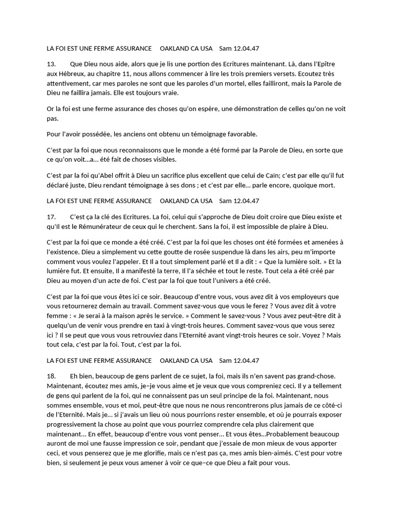 La foi : ferme assurance divine | PDF | Dieu | Foi