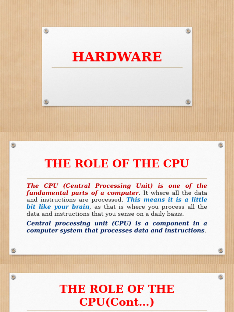 HARDWARE1 | PDF | Touchscreen | Central Processing Unit
