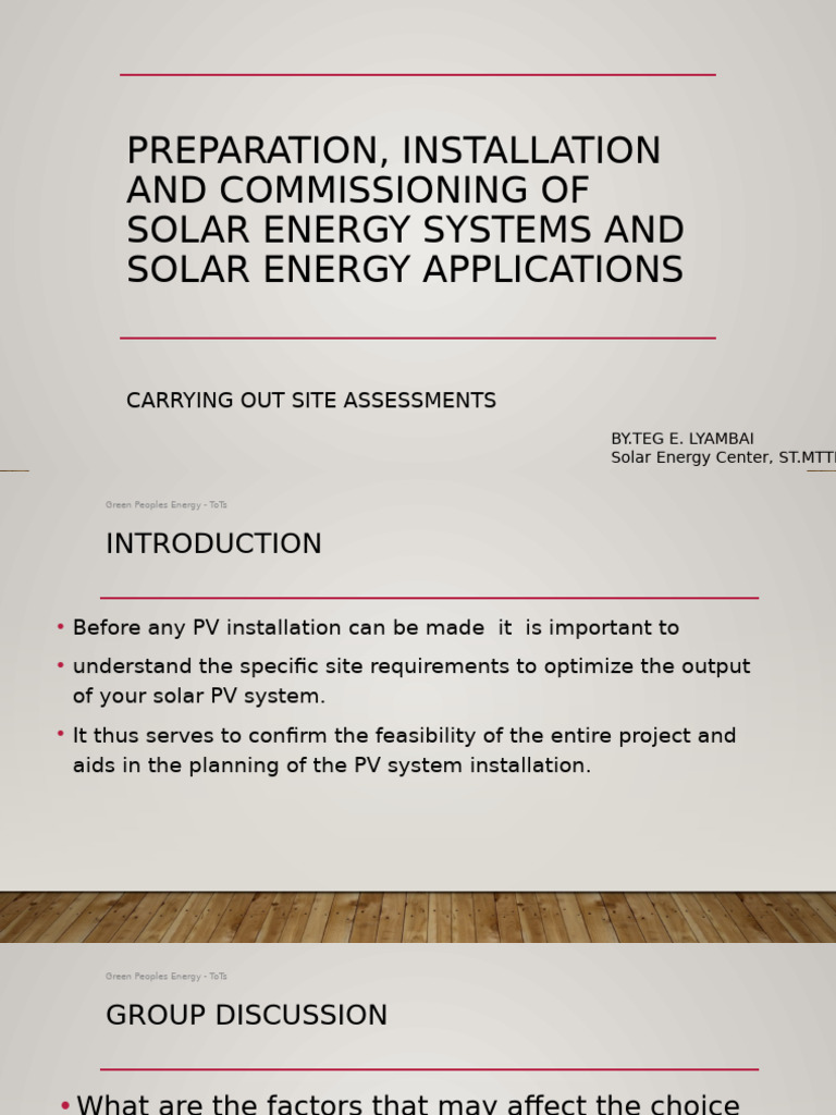 Solar PV System Site Assessment Guide | PDF | Photovoltaic System ...