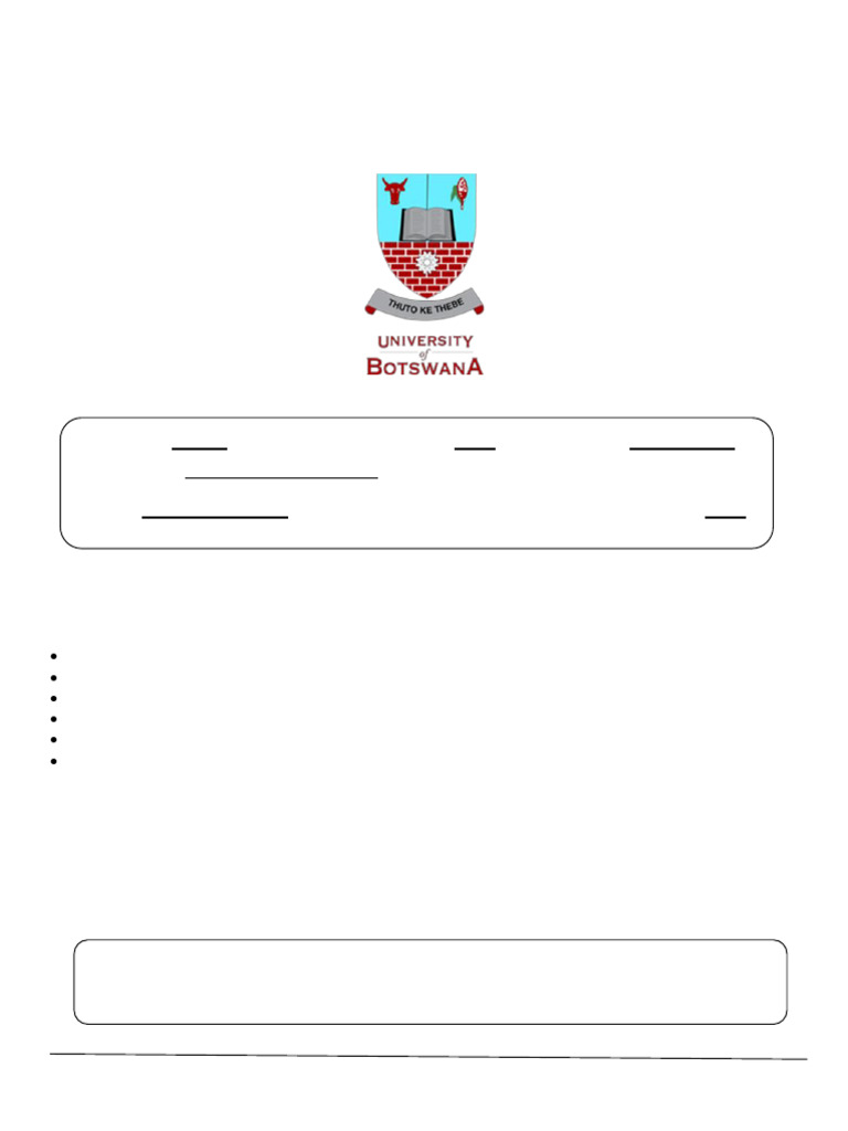 University of Botswana Programming Exam | PDF | Java (Programming ...