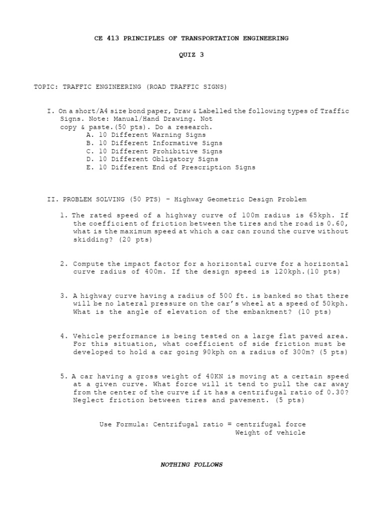 Ce 413 - Quiz2 | PDF