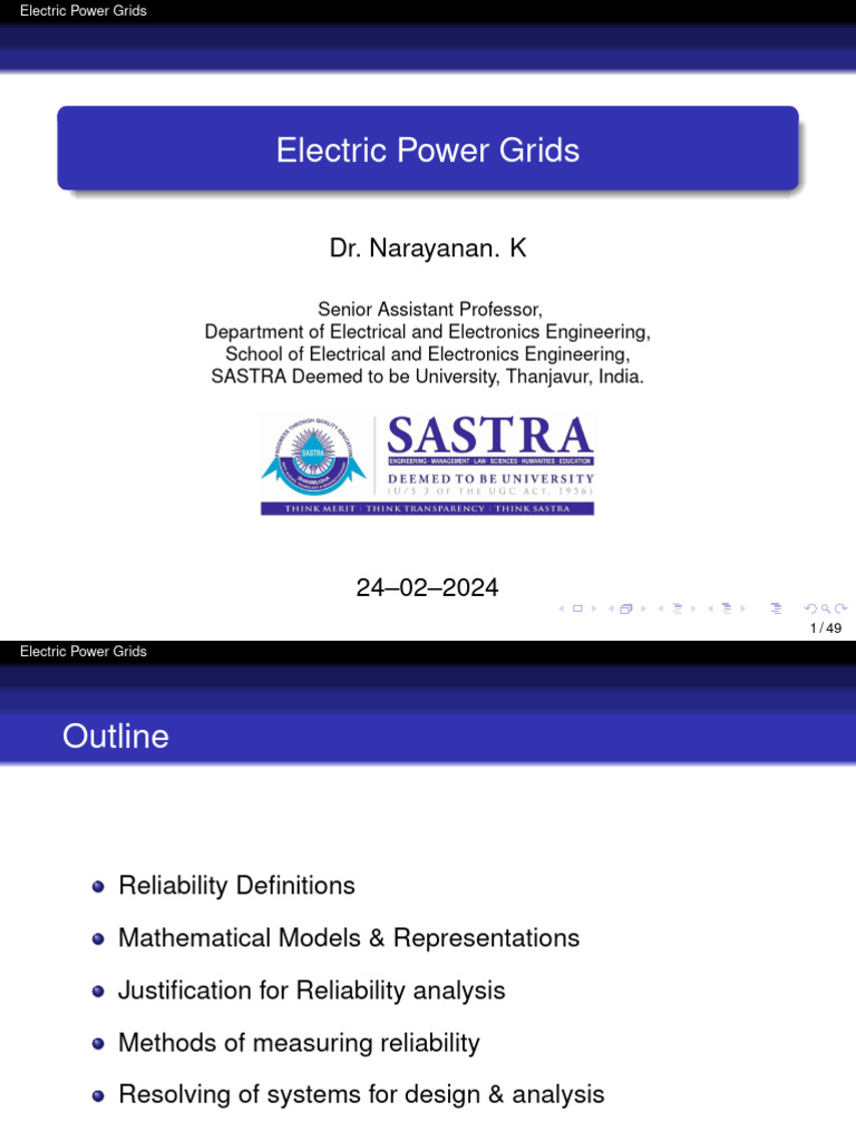 Electric Power Grids-Solved | PDF | Reliability Engineering | Axiom