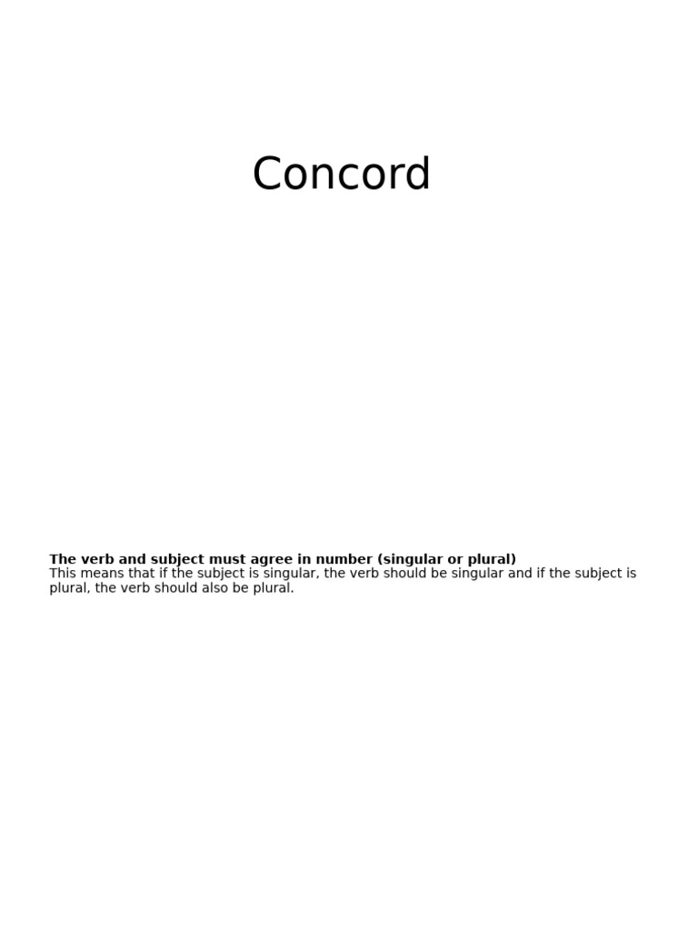 Concord Pdf Grammatical Number Verb
