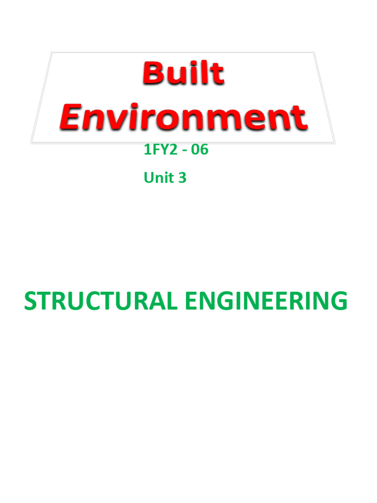 Unit 3a - BuiltE | PDF | Dam | Earthquake Engineering