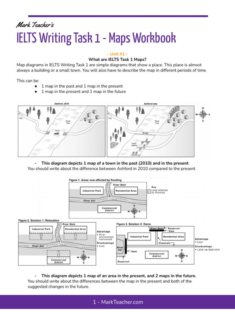 Mark Teacher - IELTS Writing Task 1 - Maps eBook PDF | PDF