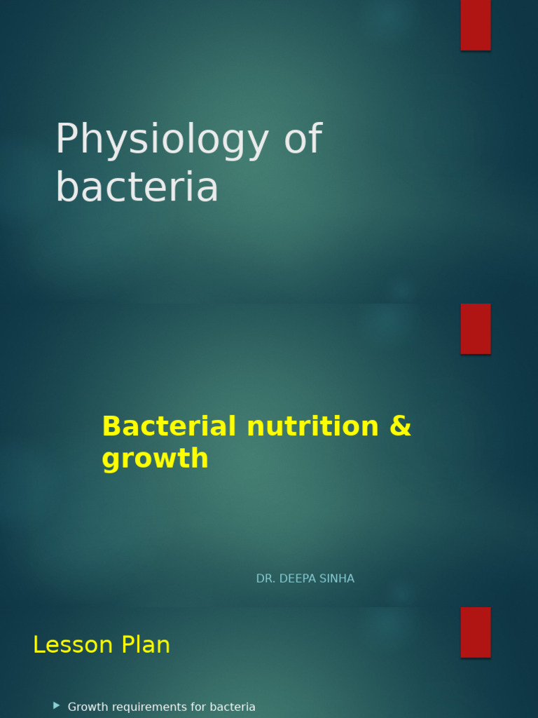 Bacterial Physiology and Growth Factors | PDF | Bacteria ...