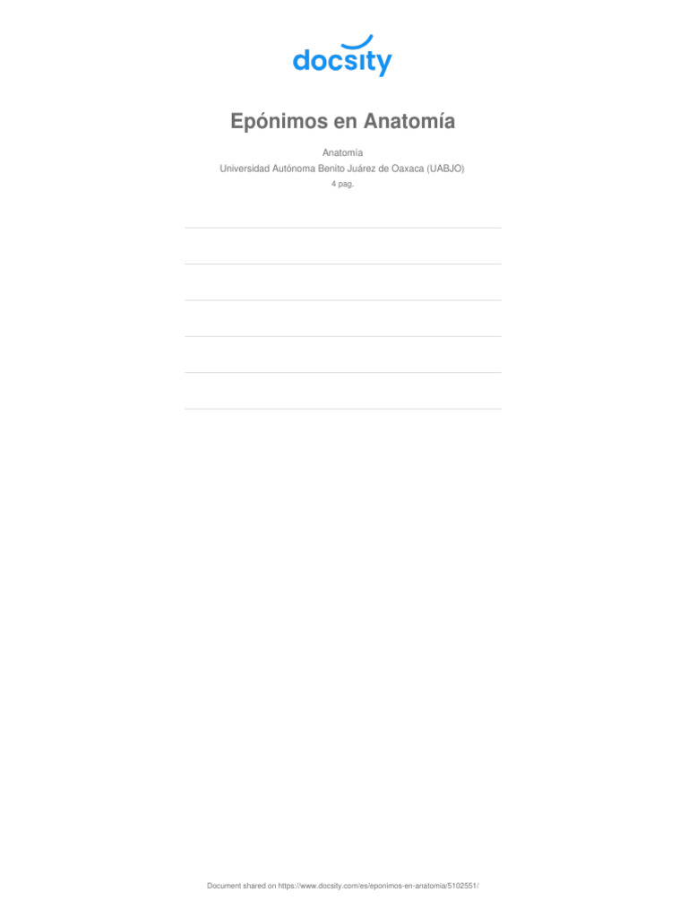 Epónimos Anatómicos y Espacio de Parona | PDF | Abdomen | Corazón