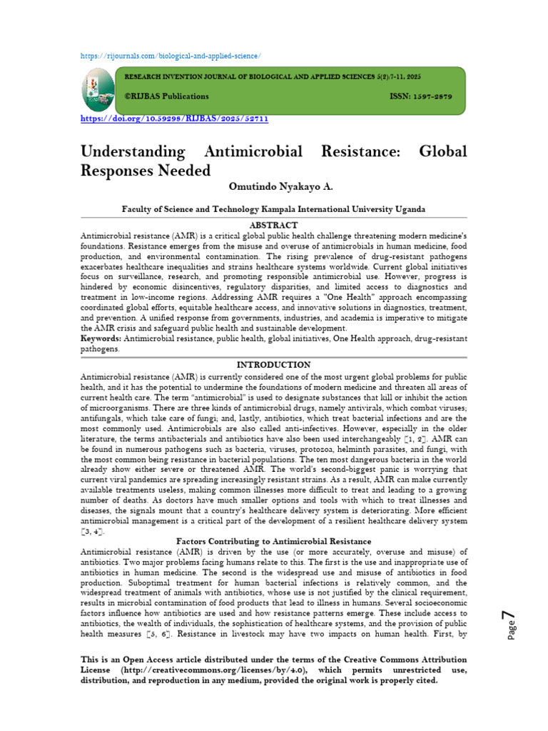 Global Strategies Against Antimicrobial Resistance | PDF ...