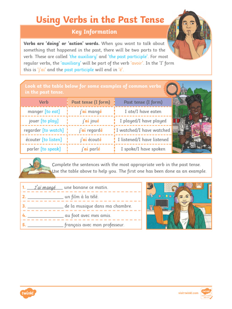 Passe Compose Worksheet 1 | PDF | Verb | Languages