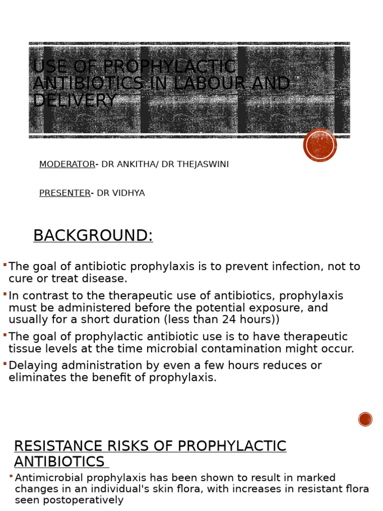 Antibiotic Prophylaxis | PDF | Preterm Birth | Childbirth