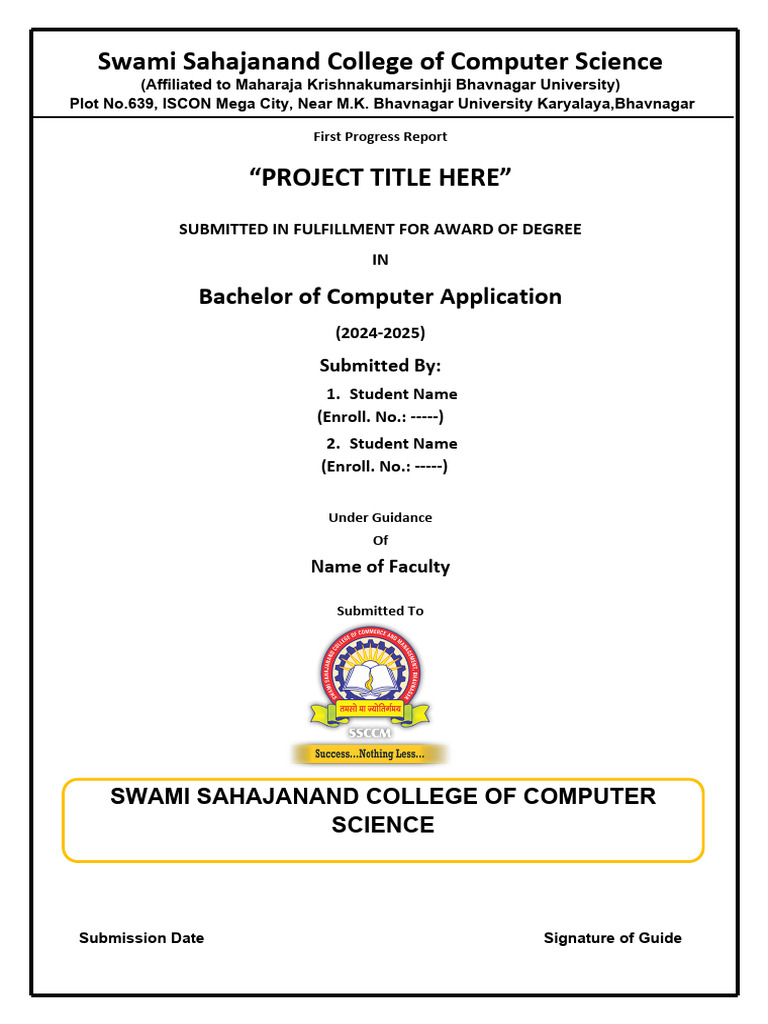 First Progress Report 2024-25 | PDF