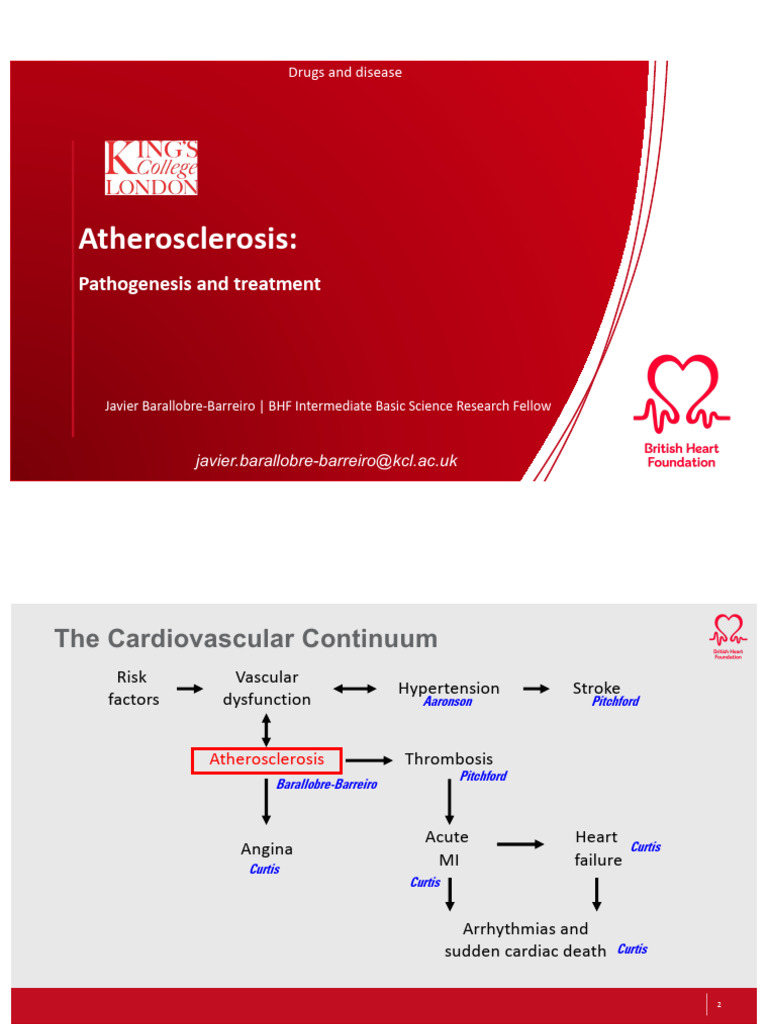 Atherosclerosis: Pathogenesis & Treatment | PDF | Statin | Atherosclerosis
