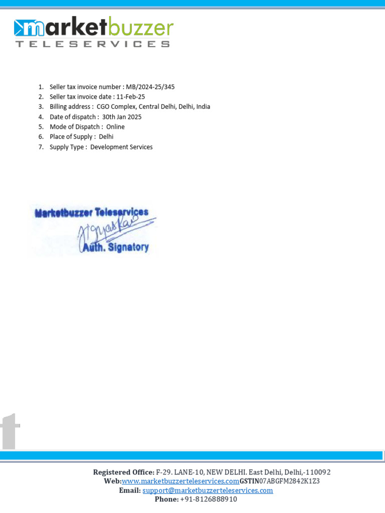 Development Services Invoice Details | PDF