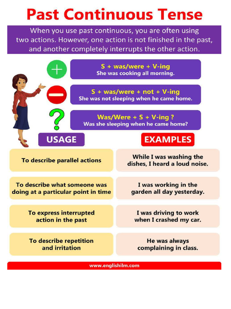 Past Continuous Rule | PDF