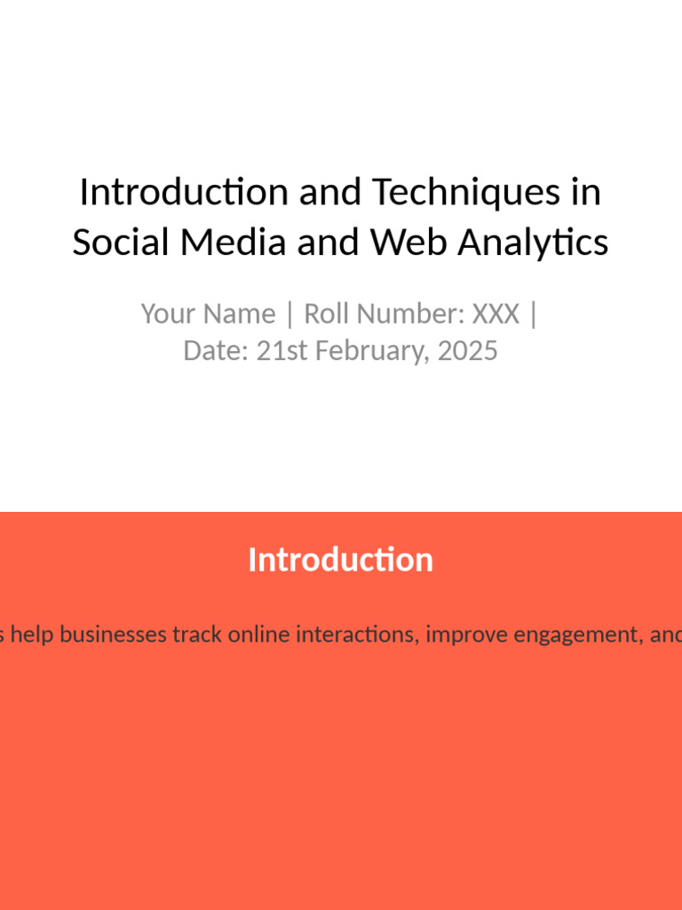 Social Media & Web Analytics Guide | PDF | Analytics | Social Media