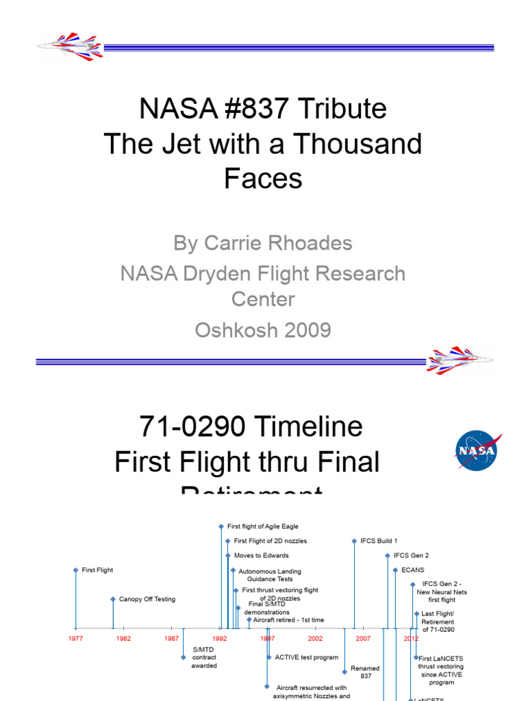 NASA 837 F-15B Timeline and Tests | PDF | Thrust | Flight