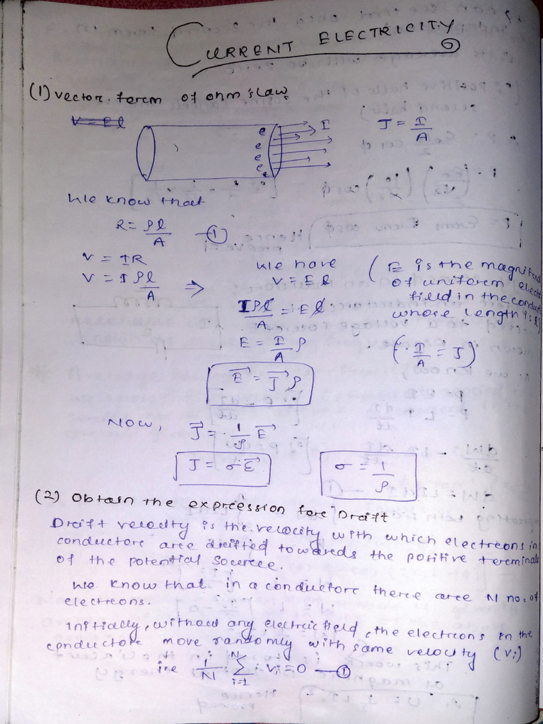 Current Electricity | PDF
