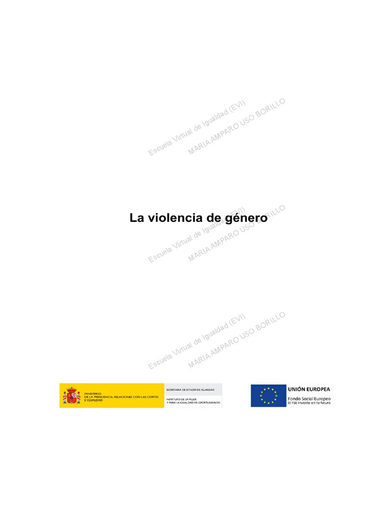 05 La Violencia de Genero | PDF | La violencia contra las mujeres ...