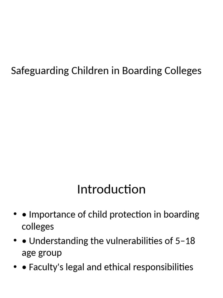 Child Protection in Boarding Colleges | PDF